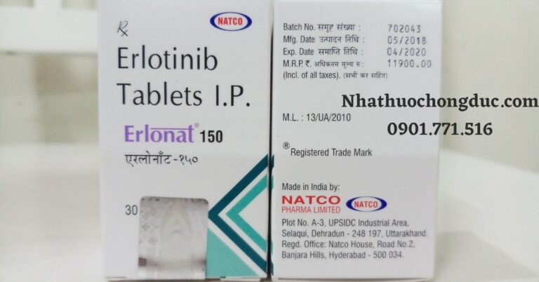 Thuốc erlonat 150mg erlotinib điều trị ung thư phổi hiệu quả