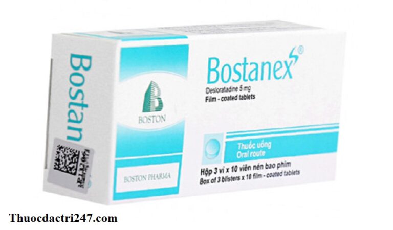 Thuoc-Bostanex-5mg-Desloratadin-Dieu-tri-viem-mui-di-ung